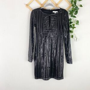 PIPERLIME Sequin Dress Black Size Small EUC U645